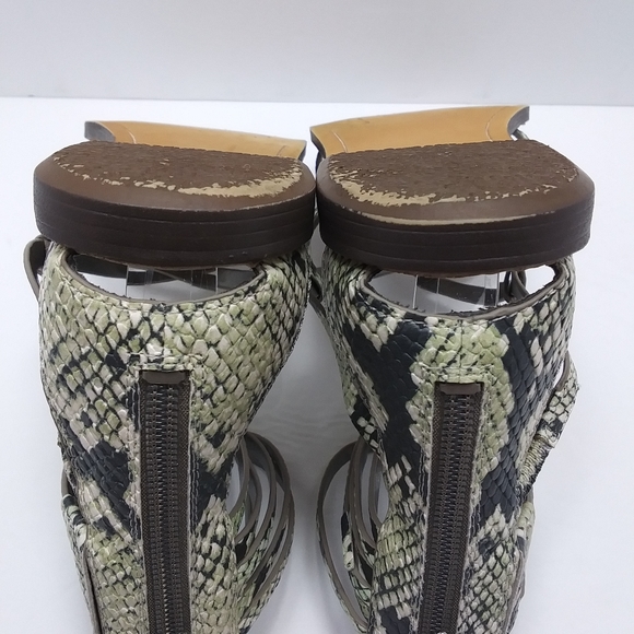 SAM EDELMAN Glenda Split Toe Python Gladiator Sandals EUC - Picture 5 of 13